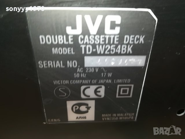 JVC TD-W254BK 3MOTOR REVERSE DECK X2 GERMANY 0507221302, снимка 16 - Декове - 37293138