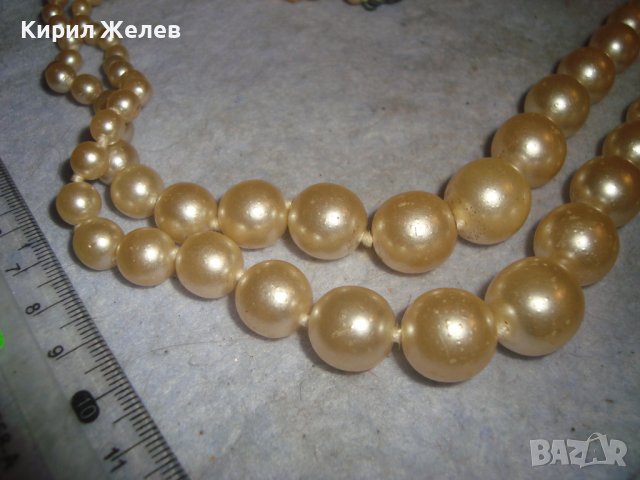 СТАРИННА АР ДЕКО ПЕРЛЕНА РЕТРО ОГЪРЛИЦА КОЛИЕ ЧЕШКИ ПЕРЛИ с БРОНЗОВА ФИЛИГРАННА ЗАКОПЧАЛКА 29092, снимка 7 - Антикварни и старинни предмети - 37851551