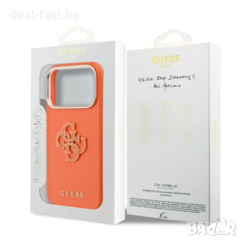 GUESS Калъф Кейс за iPhone 17 Pro Max / Orange / Оригинал /, снимка 8 - Калъфи, кейсове - 54313491