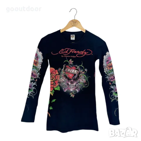 Ed Hardy дамска блуза (S), снимка 1 - Блузи с дълъг ръкав и пуловери - 48017630