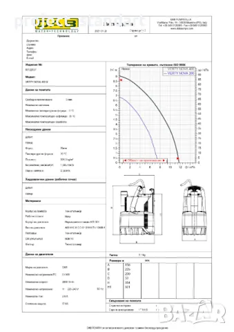 Продавам потопяема дренажна помпа DAB VERTY NOVA 400M, снимка 6 - Водни помпи - 48457032