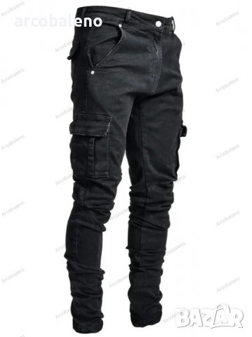 Нов стил мъжки тесни дънки със странични джобове, 2цвята - 023, снимка 11 - Дънки - 39286924