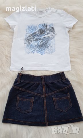 Пола и тениска за момиче 12-18 месеца, снимка 4 - Комплекти за бебе - 33809271