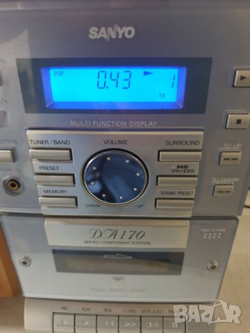 Аудиосистема Sanyo DA170 с две колони и дистанционно. Всичко и работи. В много добро състояние е. Им, снимка 5 - Аудиосистеми - 39058642