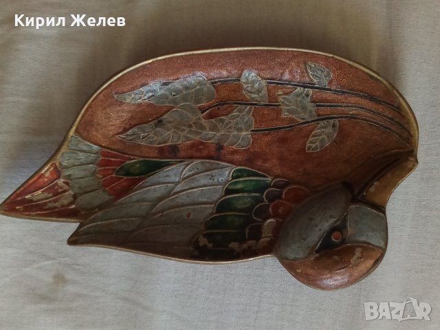 Поднос бронз стар 24516