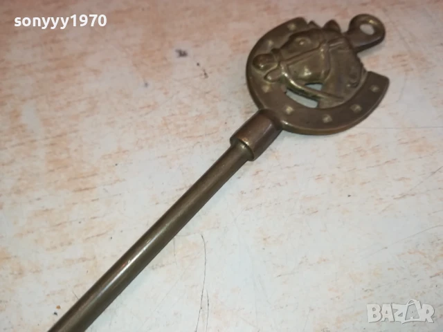 обувалка с кон-45см мед/месинг-внос swiss 0306251633, снимка 7 - Други ценни предмети - 50536531