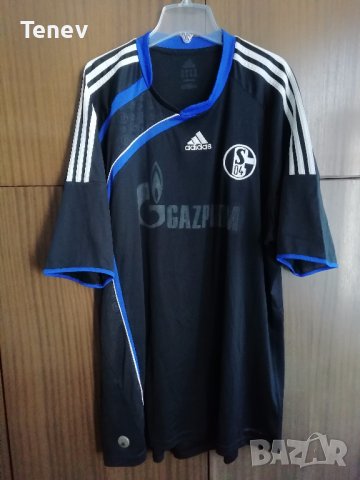 Schalke 04 Adidas рядка оригинална фланелка тениска 