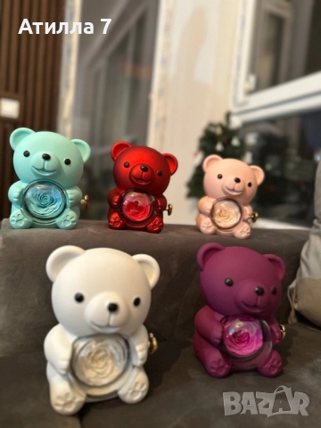 Луксозно Подаръчно Мече с Роза и Колие- Перфектният Романтичен Подарък, снимка 11 - Подаръци за жени - 52711935