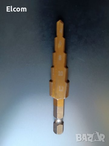 Стъпаловидни свредла HSS-TiN с титаниеов покритие - комплект 3 бр., снимка 9 - Други инструменти - 38445084