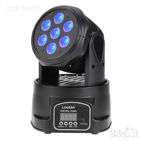 Lixada DMX-512 DJ Led Сценична Парти лампа с въртяща глава RGBW LED Stage Ligfht, снимка 11 - Прожектори - 49092987