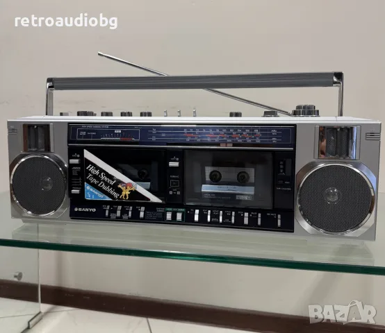 🔈Колекционерски ретро радиокасетофон SANYO M-W25K  - Boombox - профилактиран🔉