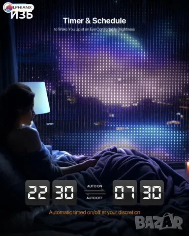  Светлини за завеси Lphianx, 540LE.  Ds WiFi Smart LED.светлини за завеси, променящи цвета ., снимка 8 - Външни лампи - 48761236