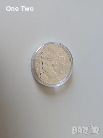 Сребърна монета, 1 oz Китайска панда 2012, 99.9% сребро, снимка 3 - Нумизматика и бонистика - 56208311