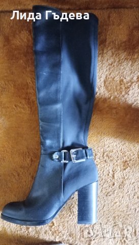 Дамски ботуши-черни, снимка 2 - Маратонки - 44179172