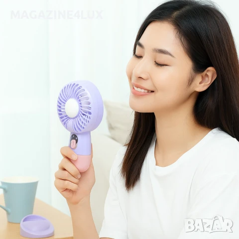 🌬️💧 Преносим вентилатор 2в1 – охлаждаща свежест навсякъде с теб, снимка 3 - Вентилатори - 51350978