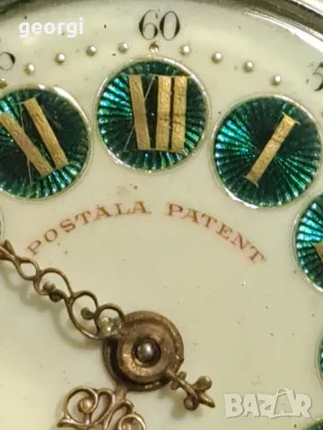 швейцарски сребърен джобен часовник Postala patent уникат, снимка 6 - Антикварни и старинни предмети - 47681558