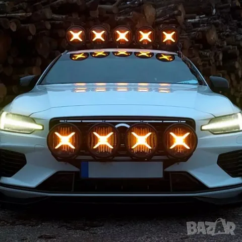LED халоген 7 инча 90 W с X светлина, снимка 4 - Аксесоари и консумативи - 55864007
