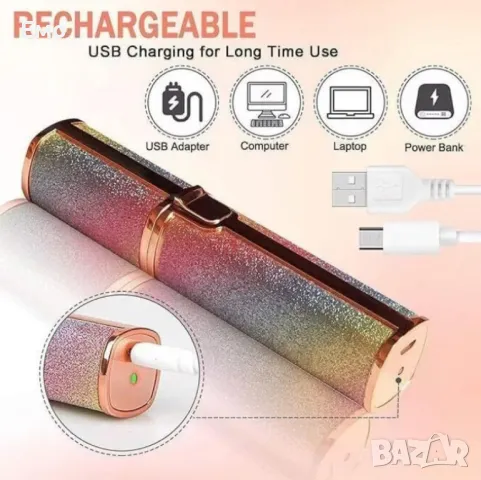 Дамски тример за вежди, лице и тяло, USB захранване HX-203A, снимка 2 - Тримери - 47904215