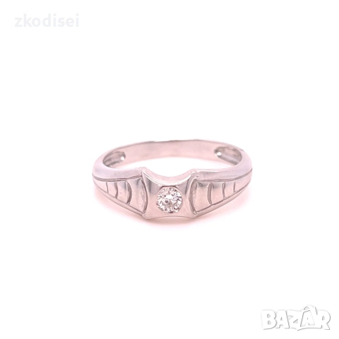 Златен дамски пръстен с диамант 2,50гр. размер:55 18кр. проба:750 модел:34687-5