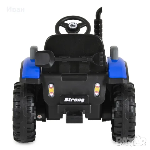 ТОП ЦЕНА!НОВО!Акумулаторен трактор с ремарке TERRON BLUE с 12V батерия,дистанционно,USB, снимка 5 - Детски велосипеди, триколки и коли - 55809501
