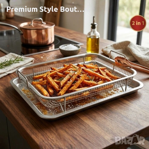 Кошница за печене с тава Cheffinger CF-FB35 - Еър Фрайър ефект за фурна, снимка 4 - Други - 53891426
