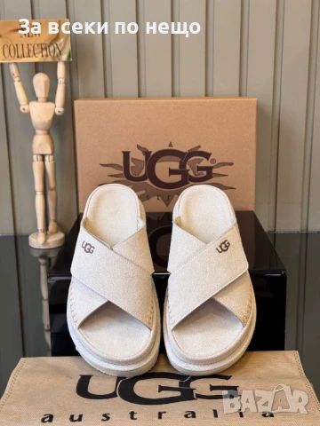 UGG Дамски Бели Чехли ЮДЖИДЖИ Код E717, снимка 2 - Чехли - 51225581
