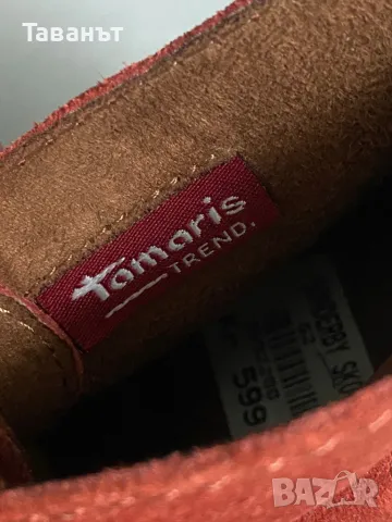 Боти от естествен велур Tamaris, снимка 3 - Дамски боти - 47658039