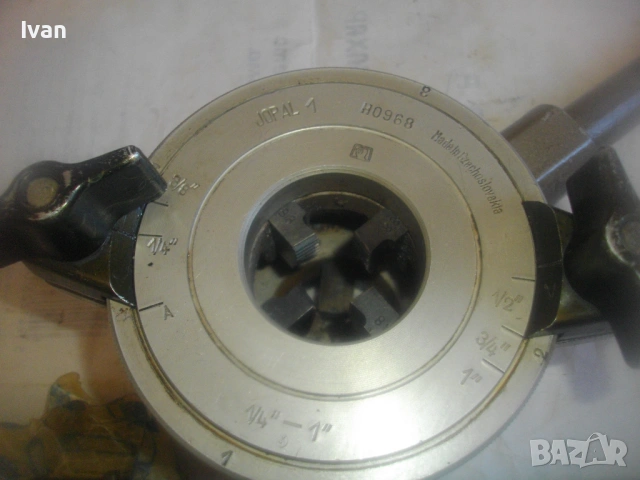 Чехословашка винторезка JOPAL 1 до 1" резби тръби като нова старо качество с ножове 1" винтонарезка, снимка 5 - Други инструменти - 53306145
