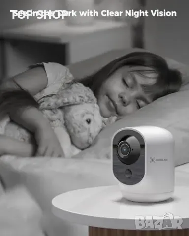 Нова смарт COCOCAM 2K камера с батерия, AI анализ, нощно виждане за дом, снимка 6 - IP камери - 49239201