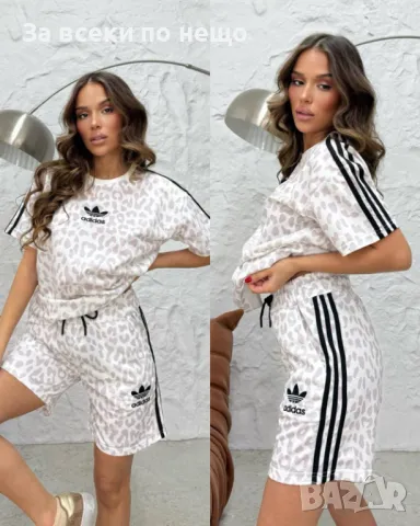 Adidas Дамски Летен Комплект Тениска И Къси Панталонки👚🩳Дамски Къс Екип Адидас - 2 Цвята Код A601, снимка 3 - Спортни екипи - 50372121