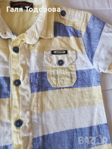Риза с къс ръкав 116см , снимка 2 - Детски ризи - 51359027