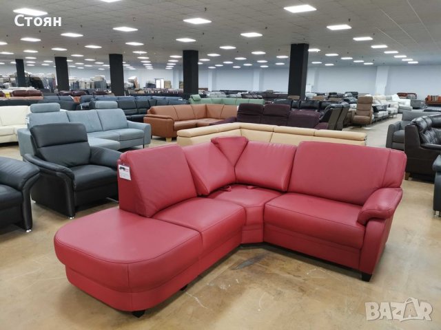 Червен кожен ъглов диван "KS6072" - естествена кожа, снимка 7 - Дивани и мека мебел - 39688083
