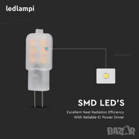 LED лампа 1.1W 12V G4 Неутрално Бяла Светлина, снимка 2 - Крушки - 12325296