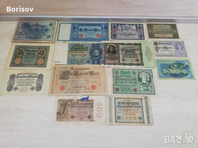Немски банкноти от 1908г-1923г , снимка 5 - Нумизматика и бонистика - 29820152