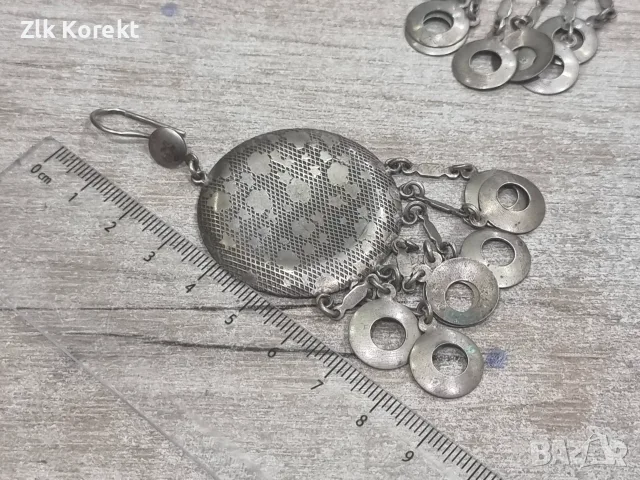 Масивни сребърни обеци, снимка 5 - Обеци - 55888913