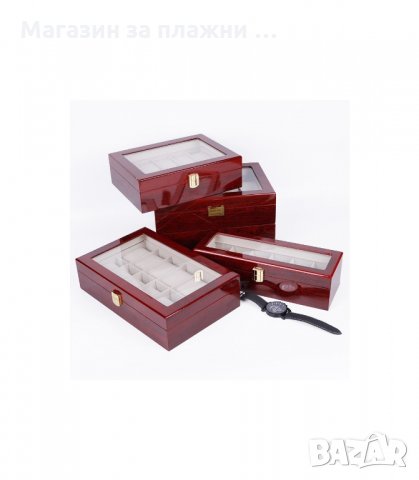 ДЪРВЕНА КУТИЯ С ПРОЗРАЧЕН КАПАК ЗА 12 ЧАСОВНИКА - код 2172, снимка 5 - Подаръци за мъже - 34207022