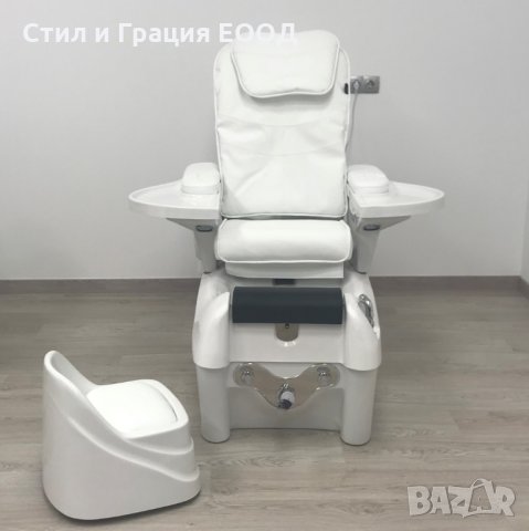 Стол за спа педикюр/маникюр/масаж + табуретка Omega - бял-черен, снимка 5 - Педикюр и маникюр - 31117999