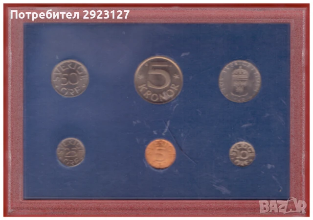 БАНКОВ СЕТ С ШЕСТ МОНЕТИ 1976 ГОДИНА - ШВЕЦИЯ, снимка 2 - Нумизматика и бонистика - 51091618