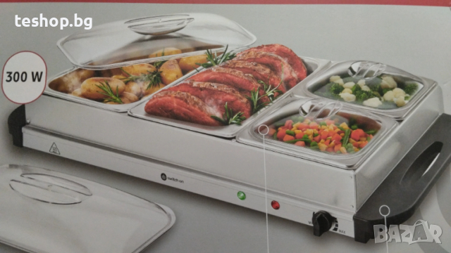 Бен мари / ел. нагревател за бюфет 2х1,1 л+2х2.4 л промоция, снимка 6 - Други - 53921908