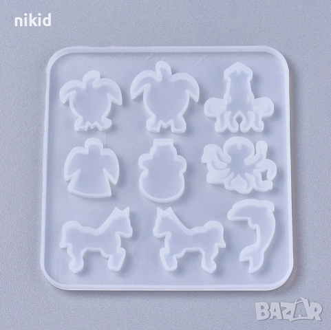 Малки морски животни и др силиконов молд форма смола фондан висулка декор украса , снимка 2 - Форми - 44519127