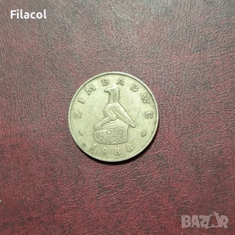 Зимбабве 50 цента 1988 година, снимка 2 - Нумизматика и бонистика - 52883700