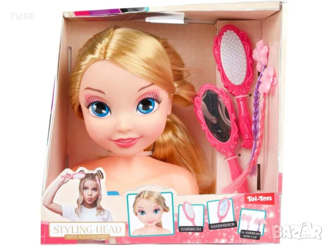 НОВА! Кукла/ модел за прически, грим и стилизиране с аксесоари Toi-Toys Glamour and Shine
