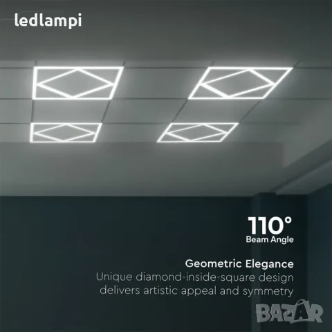 LED Панел-Рамка 64W Квадрат 595x595mm 6500K, снимка 5 - Лед осветление - 56002740