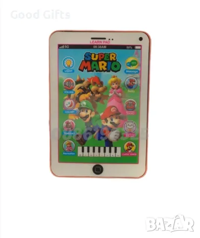 Детски образователен таблет на български Супер Марио Super Mario интерактивен таблет, снимка 2 - Музикални играчки - 49206791