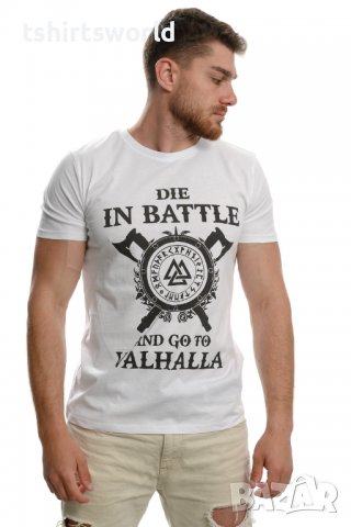 Нова мъжка тениска с дигитален печат на Сериала Викинги, VALHALLA, снимка 6 - Тениски - 37664278