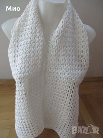 Нов ажурен шал, бял, снимка 2 - Шалове - 31172332