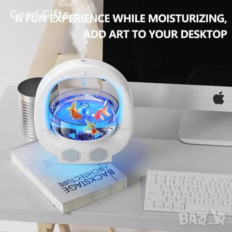 Антигравитационен Овлажнител за въздух, Арома дифузер с Bluetooth музика и светлина, снимка 6 - Други стоки за дома - 48039449