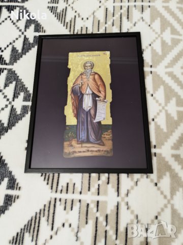 Икона на Свети Иван Рилски - репродукция с рамка и стъкло 32/42см, снимка 11 - Икони - 40236543