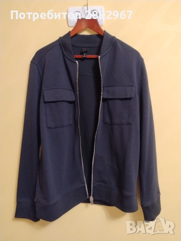 Тъмно синьо яке H&M размер L, снимка 3 - Якета - 51839020