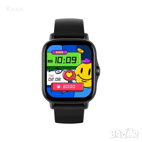 Унисекс смарт черен часовник , снимка 2 - Смарт часовници - 54236560